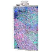 しわの付いたレザー擦り切れたスタイル絵を描、青いトーン フラスク (左)