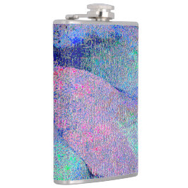 しわの付いたレザー擦り切れたスタイル絵を描、青いトーン フラスク