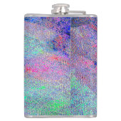 しわの付いたレザー擦り切れたスタイル絵を描、青いトーン フラスク (裏面)