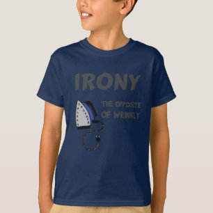 しわの反対の皮肉 Tシャツ