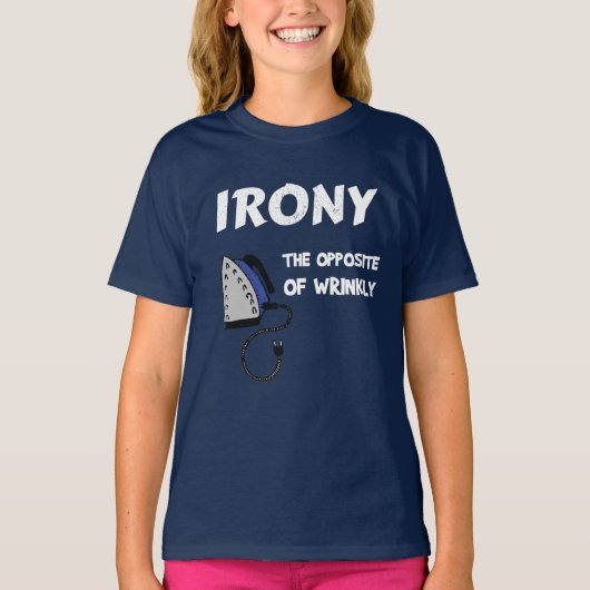 しわの反対の皮肉 Tシャツ (正面)