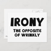 しわの反対を皮肉る ポストカード (正面/裏面)