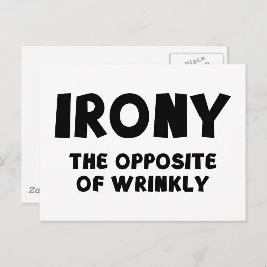 しわの反対を皮肉る ポストカード (正面/裏面)