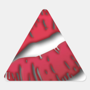 しわの多い唇 三角形シール