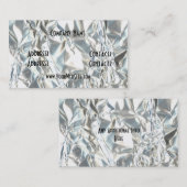 しわを寄せられたホイルのおもしろいの名刺 名刺 (正面/裏面)