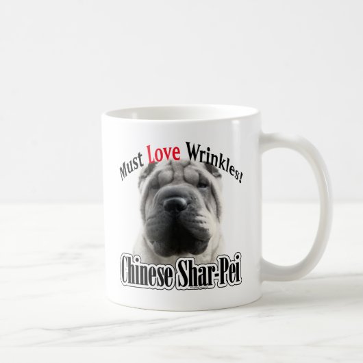 しわ中国のを愛さねばならないシャール平 コーヒーマグカップ (右)