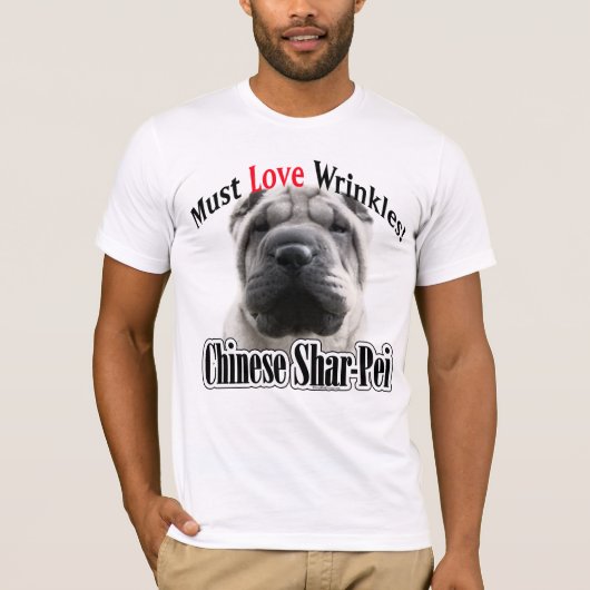 しわ中国のを愛さねばならないシャール平 Tシャツ (正面)