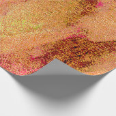 しわ付き革スタイル擦り切れた絵を描、サーモン ラッピングペーパー (角)