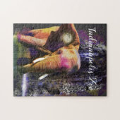 しわ疑問に思のカラフルい象の滝 ジグソーパズル (横)