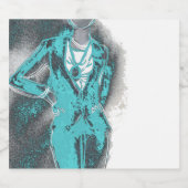 しわ衣服食品および飲料ラベルセット リキュールボトルラベル (シングルラベル)