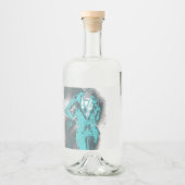 しわ衣服食品および飲料ラベルセット リキュールボトルラベル (正面)