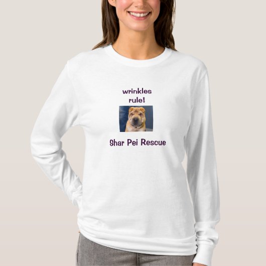 しわ4私達! Shar Peiのワイシャツ Tシャツ (正面)
