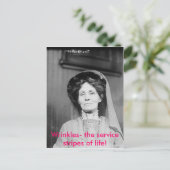 しわ – 人生のストライプ奉仕の方法！ ポストカード (スタンド正面)