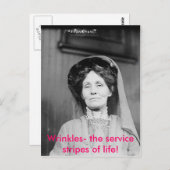 しわ – 人生のストライプ奉仕の方法！ ポストカード (正面/裏面)