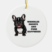 しわ、雪、純粋な幸福 セラミックオーナメント (正面)