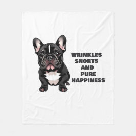 しわ、雪、純粋な幸福 フリースブランケット