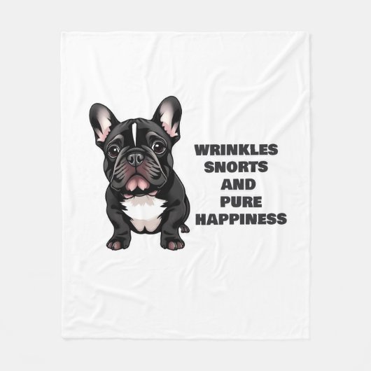 しわ、雪、純粋な幸福 フリースブランケット (正面)