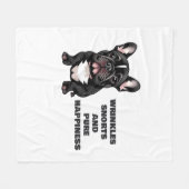 しわ、雪、純粋な幸福 フリースブランケット (正面(横))