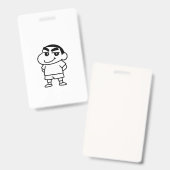 しんちゃん モノクロ バッジ (正面＆裏面)