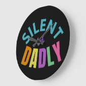 し静かかし ラージ壁時計 (傾斜)