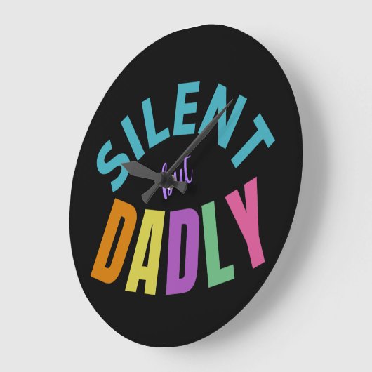 し静かかし ラージ壁時計 (傾斜)