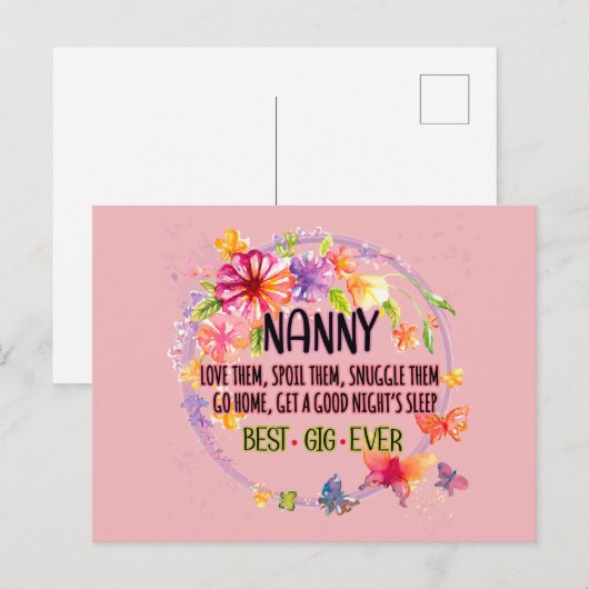 じいじの愛に満ちたデザイン「Grandma's Delight」- 愛情たっぷりに包み込む ポストカード (正面/裏面)