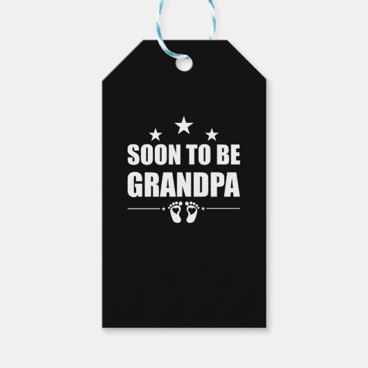 じいちゃんじいちゃんの妊娠の発表になる間もなく ギフトタグ (正面)