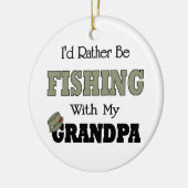 じいちゃんとは魚釣りになりたい セラミックオーナメント (左)
