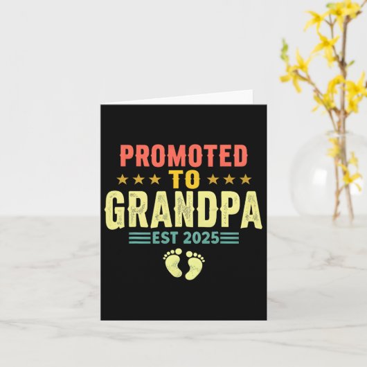 じいちゃんに昇格予定 2025年 近いうちにじいちゃんになるパパ カード (黄色い花)