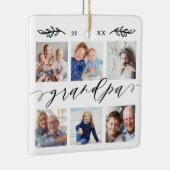 じいちゃんのギフト |孫の写真コラージュ セラミックオーナメント (右)