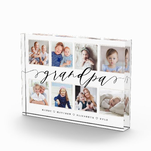 じいちゃんのギフト |孫の写真コラージュ フォトブロック (右)