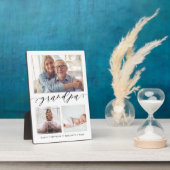 じいちゃんのギフト |孫3フォトコラージュ フォトプラーク (側面)