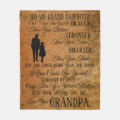 じいちゃんの娘に フリースブランケット (正面)