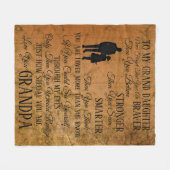 じいちゃんの娘に フリースブランケット (正面(横))