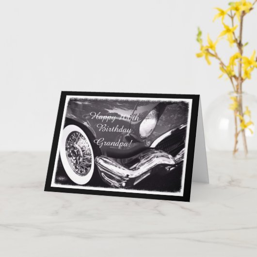 じいちゃんの100歳の誕生日 カード (黄色い花)