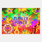 じいちゃんは退職したヒッピーでクールグルービーのクラス ラッピングペーパーシート (正面3)