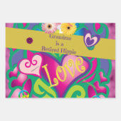 じいちゃんは退職したヒッピーでクールグルービーのクラス ラッピングペーパーシート (正面2)