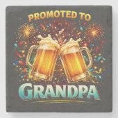 じいちゃん未来に昇格 ストーンコースター (正面)