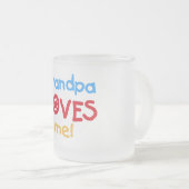 じいちゃんTシャツとギフトが大好き フロストグラスマグカップ (正面右)