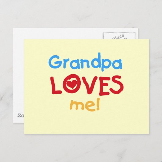 じいちゃんTシャツとギフトが大好き ポストカード (正面/裏面)