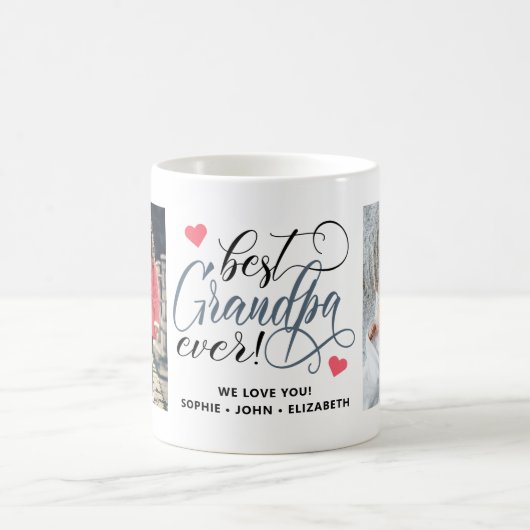 じい最高のじいちゃんエバー2フォトタイポグラフィ コーヒーマグカップ (中央)