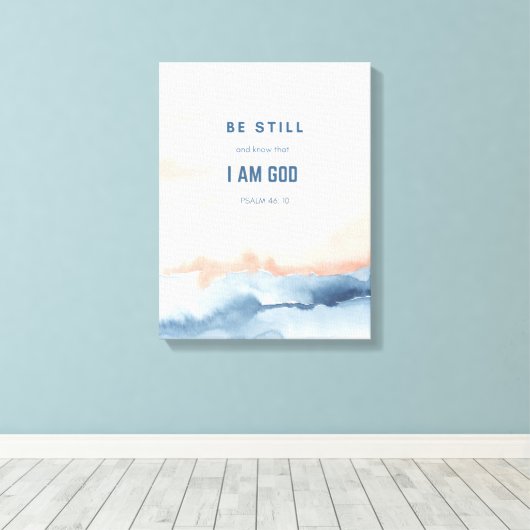 じっとしておれ青き灰色の神であることを知れ キャンバスプリント (インサイチュ (ウッドフロア))