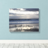 じっとして、私が神であることを知りなさい キャンバスプリント (インサイチュ (ウッドフロア))