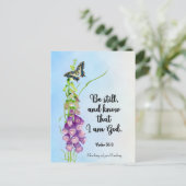 じっとして、私が神であることを知りなさい。詩編56:3 ポストカード (スタンド正面)