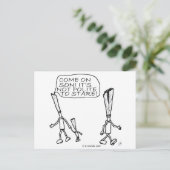 じっと見ているリード ポストカード (スタンド正面)