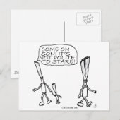 じっと見ているリード ポストカード (正面/裏面)