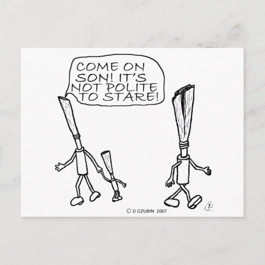 じっと見ているリード ポストカード (正面)