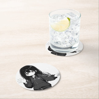 じとめ堂のコースター ラウンドペーパーコースター