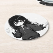 じとめ堂のコースター ラウンドペーパーコースター (アングル)