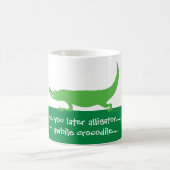 じゃあねアリゲーターグリーンマグ コーヒーマグカップ (中央)